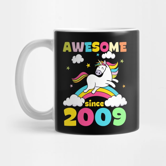 Cute Awesome Unicorn Since 2009 Funny Gift by saugiohoc994